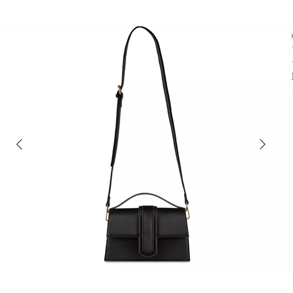 KAYLA + AVA Black Vegan Leather Miranda Mini Crossbody Bag Purse NWT - Picture 2 of 11